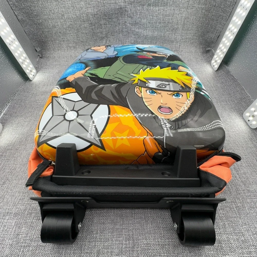Bioworld Naruto Collapsible Roller Travel Suitcase Rolling Hardshell Bag NEW